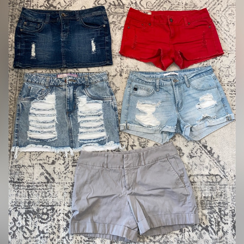 2 denim skirts 3 shorts Bundle - All 5 items for $20